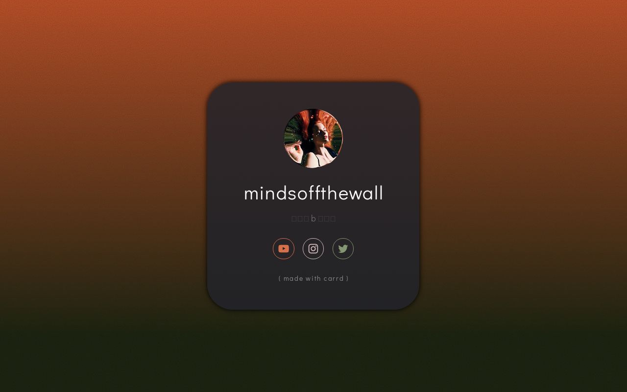 Carrd profile picture for @minds